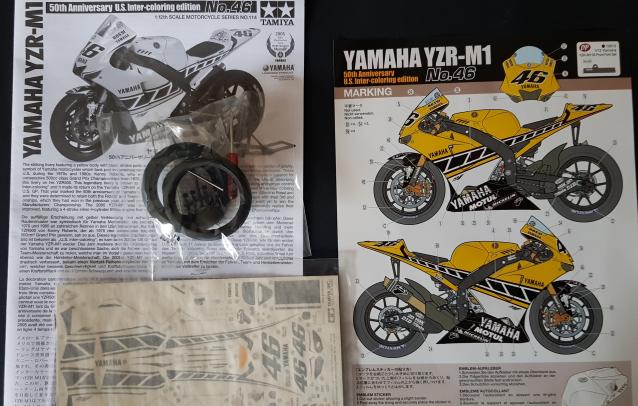 Tamiya 1/12 Yamaha YZR-M1 50th Anniversary U.S. Inter-coloring edition No.46 (series no. 114) Tamiya
