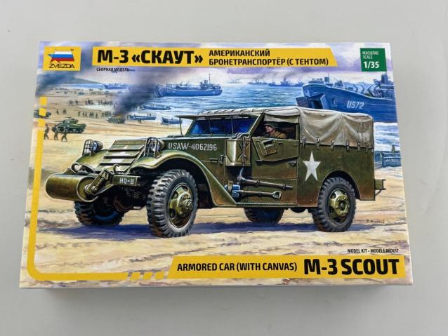 Zvezda M-3 Scout Armored Car with Canvas 1:35 3581