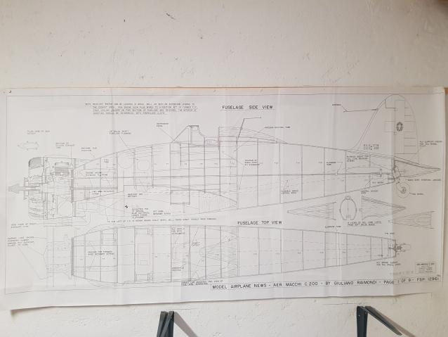 Disegno  aereomodello macchi mc200