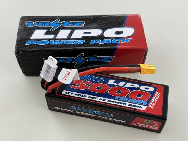 Voltz Batteria LiPo 3S 11,1 V 5000 mAh 50C Hardcase XT60 VZ0343XT60
