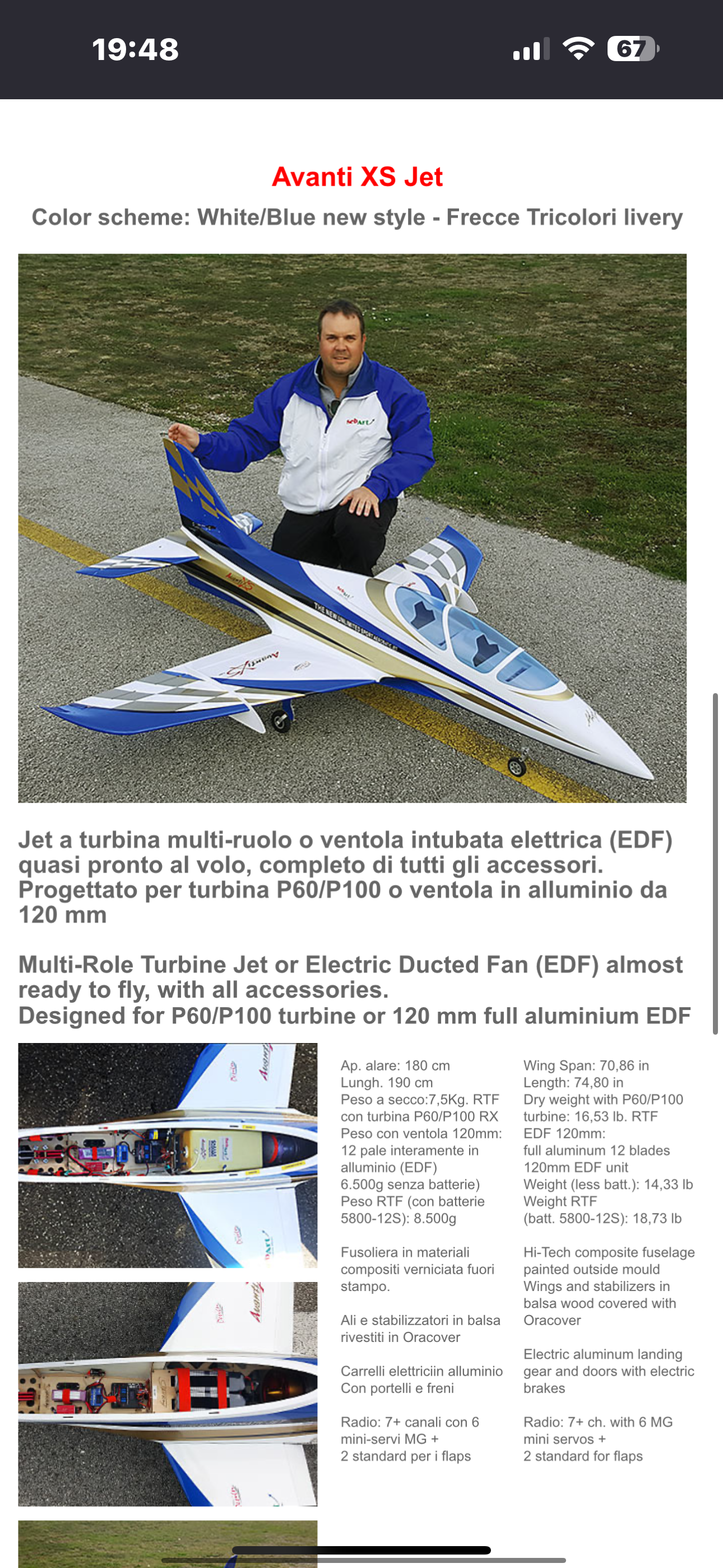 Cerco turbina 6/8 kg spinta xycoi/kingtech