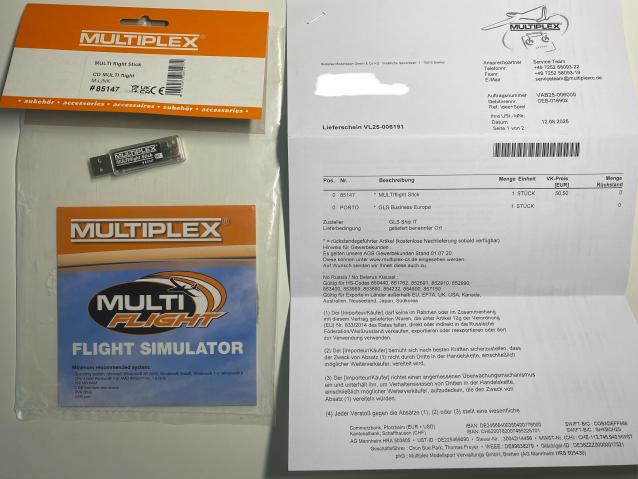 Multiflight-Stick USB + Simulatore di volo RC Multiplex