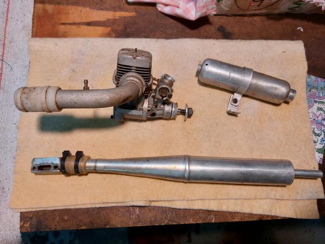 OPS Monza Sport RC Vintage Glow Engine size 40 6,5cc Exhaust Tuned Pipe