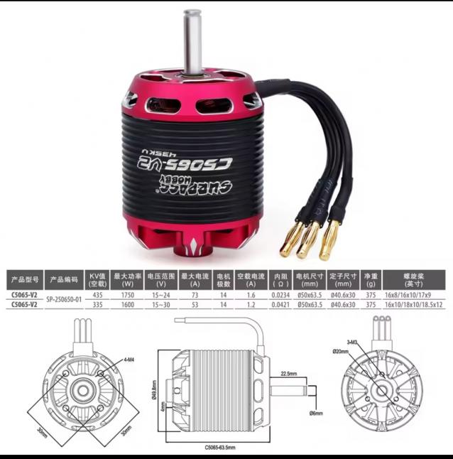 Combo Motore Surpass Hobby brushless C5065 435KV + ESC 100A NUOVO Euro 90