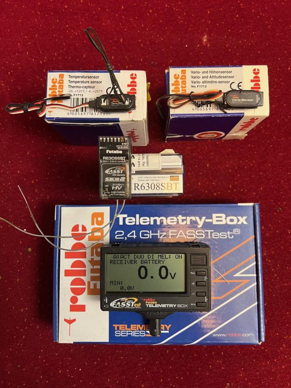 Telemetry box Futaba+RX R6308SBT+sensori