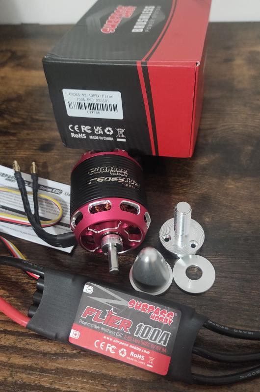  Combo Motore Surpass Hobby brushless C5065 435KV + ESC 100A  