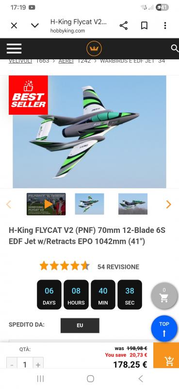 Flycat v2 6s esc 80a e retrattili 