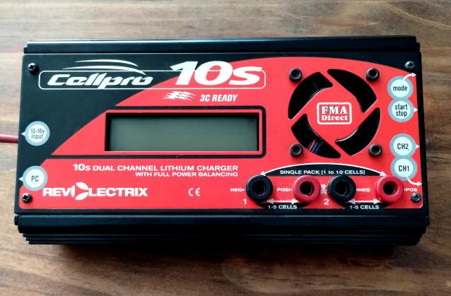 Caricabatteria lipo Cellpro 10 celle 10A completo