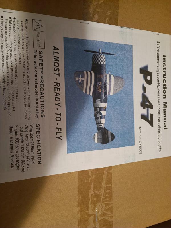 Vendo nuovo P47 TANDERBOLT  snafu della cy model