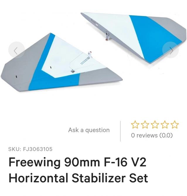 Parti di ricambio per Freewing F16 V2 90mm nuove