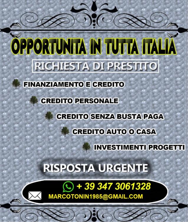 .FINANZIAMENTO ONLINE PER TUTTI Email: miriosera1977@gmail.com